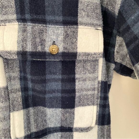 Banana Republic Women's Brushed Flannel Shirt Jacket shacket size medium! EUC! - Picture 11 of 13